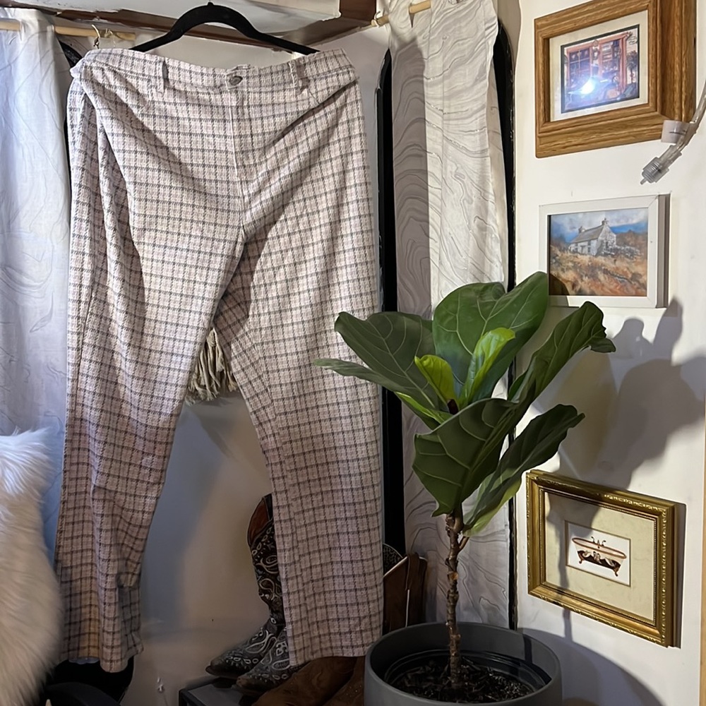 American Eagle | flannel flare plaid pants